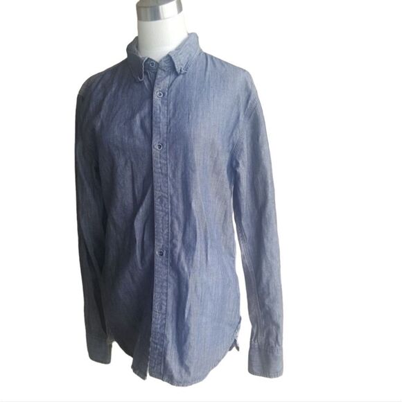 GAP Color Block Denim Shirt - Size Medium - Picture 1 of 7